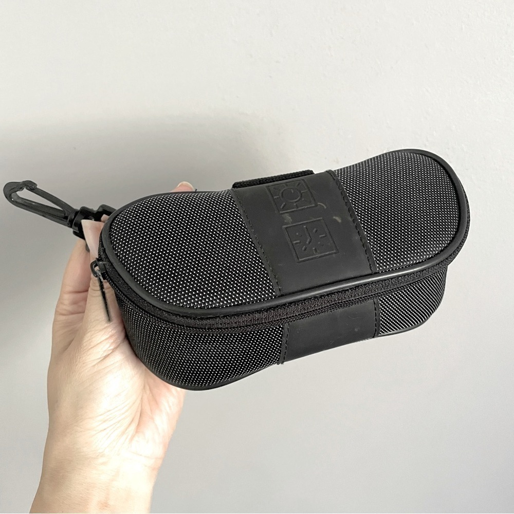 Black Zip Around Semi-Hard Sunglasses Eyeglasses Case w/ tool/cleaning cloth 👓